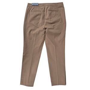 NWT $99 Talbots Camel Chatham Slim Leg Ankle Length Pant Sz16 Stretch Cotton